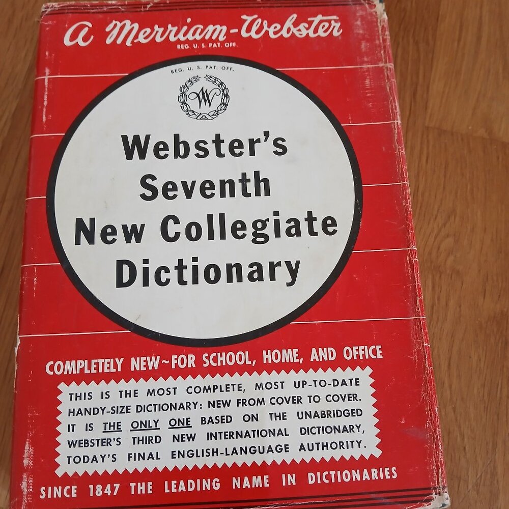 Webster's seventh new collegiate dictionary by Merriam-Webster 	 Webster's seven